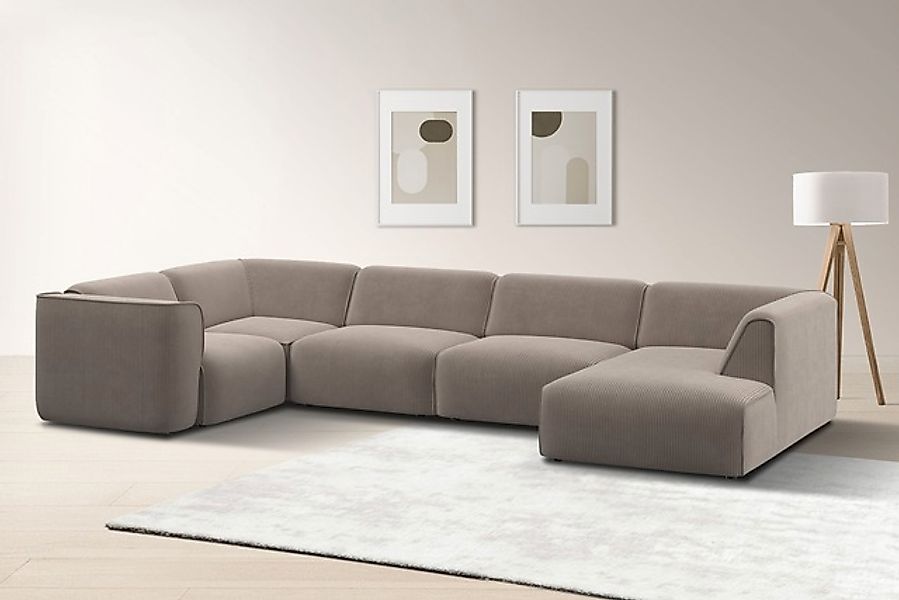 OTTO home Wohnlandschaft »Merid U-Form, jederzeit durch Module erweiterbar, günstig online kaufen