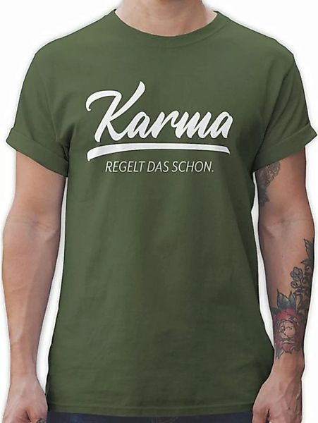 Shirtracer T-Shirt Karma - regelt das schon Sprüche Statement mit Spruch günstig online kaufen