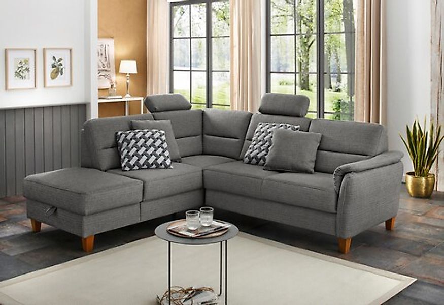 Home affaire Ecksofa »Palmera L-Form, B: 236 cm« optional Bettfunktion & Be günstig online kaufen