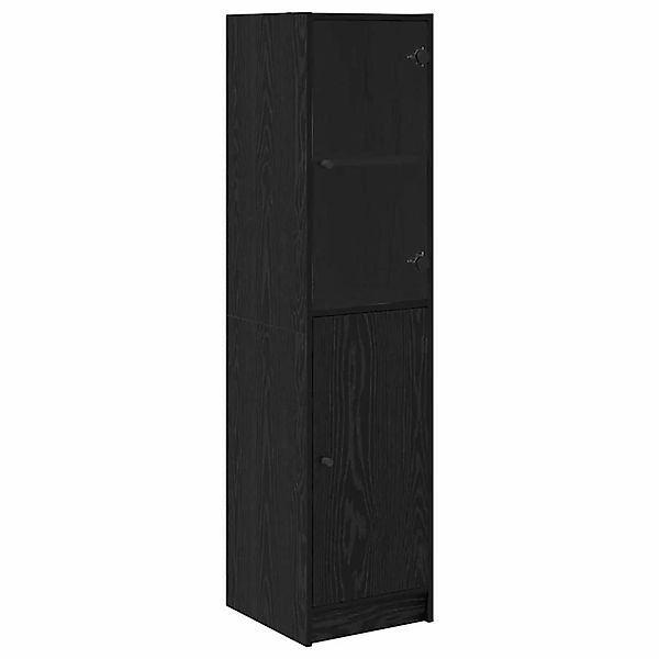 vidaXL Highboard Schwarz Eichen-Optik 35 x 37 x 142 cm Holzwerkstoff 882906 günstig online kaufen