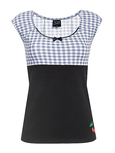 Pussy Deluxe Blue Plaid Evie Damen T-Shirt schwarz/blau günstig online kaufen