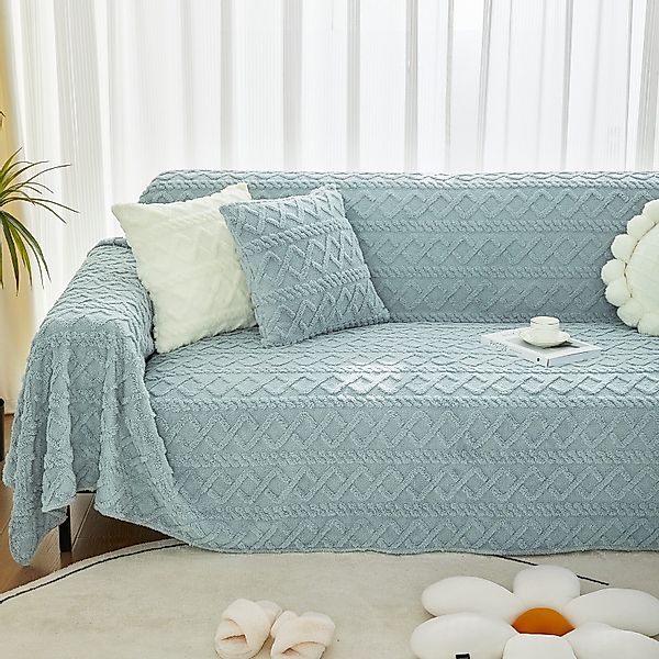 Jibenhome Sofahusse Jacquard Plüsch-Sofabezug Sofadecke,Couchschutz,Babydec günstig online kaufen