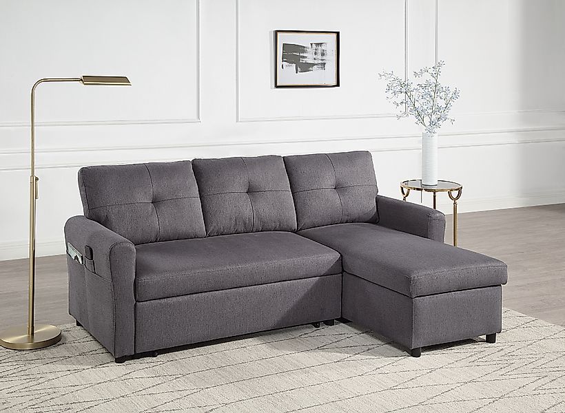 ATLANTIC home collection Schlafsofa »Gustavo L-Form, B: 199 cm« mit Bettfun günstig online kaufen