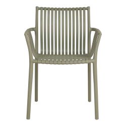Balkonstuhl Outdoor Stühle in Graugrün aus Kunststoff (2er Set) günstig online kaufen