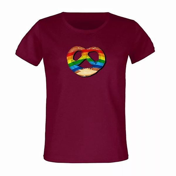 Bavariashop T-Shirt Herren T-Shirt "Regenbogen-Brezn günstig online kaufen