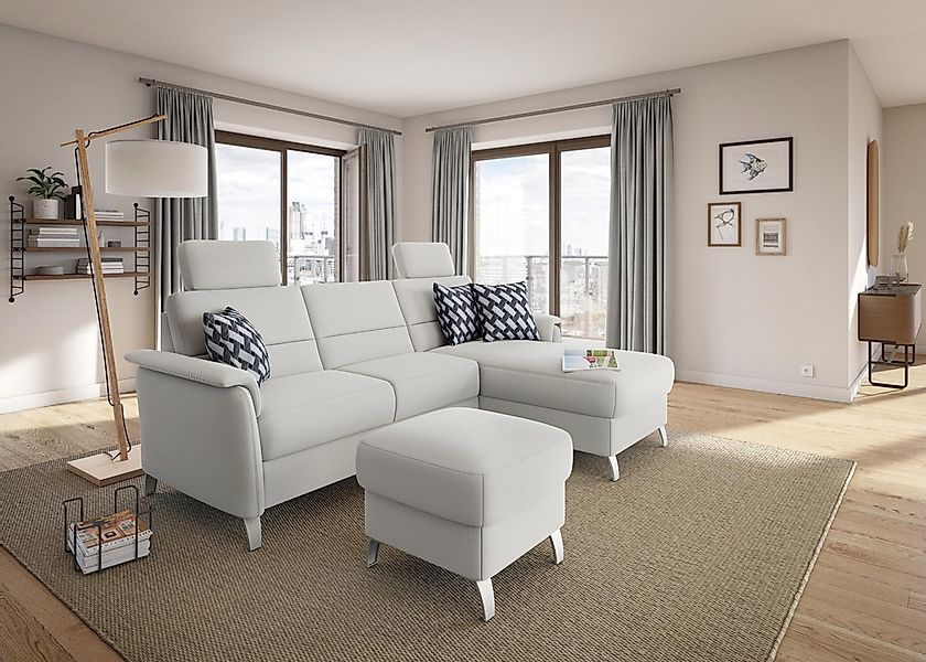 sit&more Ecksofa "Palmera L-Form, B: 244 cm" optional Bettfunktion & Bettka günstig online kaufen
