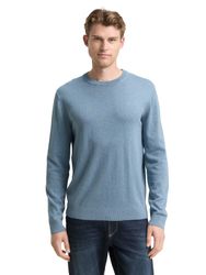 TOM TAILOR Rundhalspullover mit Logostickerei günstig online kaufen