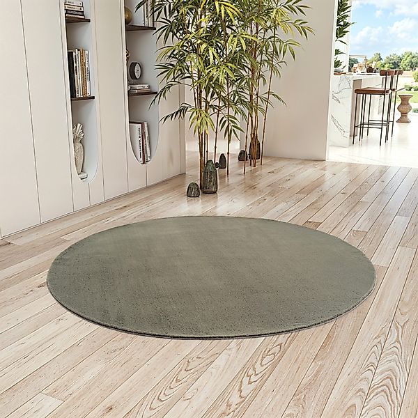 Teppium Teppich Unicolor - Einfarbig, Rund, günstig online kaufen