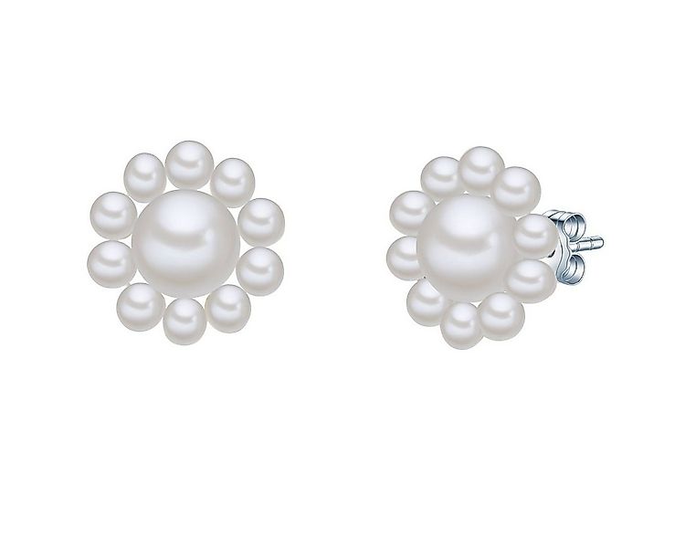 Valero Pearls Perlenohrringe Blüte silber, mit Süßwasser-Zuchtperlen günstig online kaufen