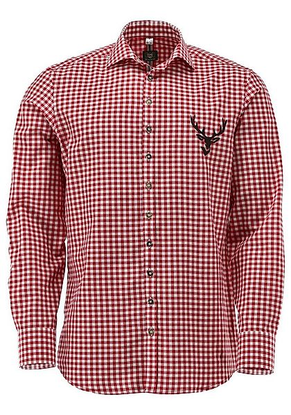 OS Trachten Trachtenhemd Lamenta Slim Fit, Haifischkragen, 1/1-Arm, Hirschd günstig online kaufen