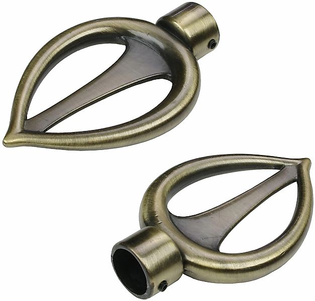 Liedeco Gardinenstangen-Endstück "Flamme" für Gardinenstangen Ø 16 mm günstig online kaufen