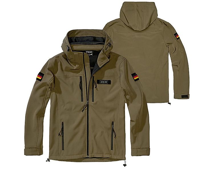 BWuM Outdoorjacke BWuM Tactical Softshell Jacke + Patch & Flaggen günstig online kaufen