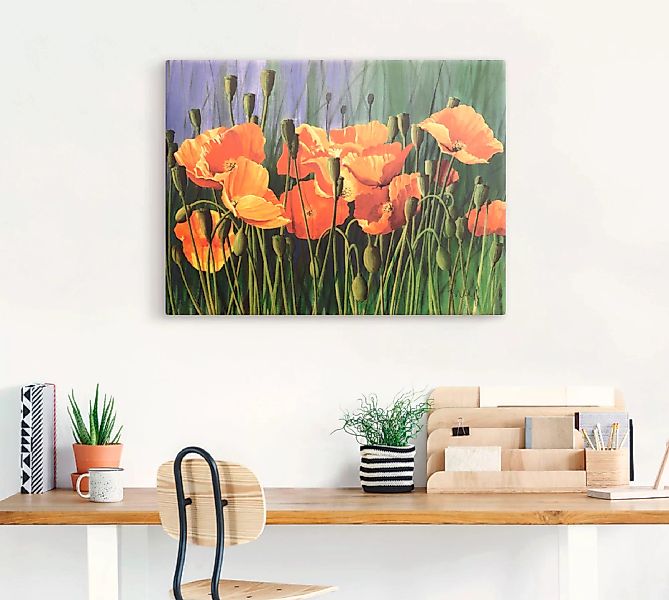 Artland Leinwandbild "Mohnblumen I", Blumen, (1 St.), auf Keilrahmen gespan günstig online kaufen