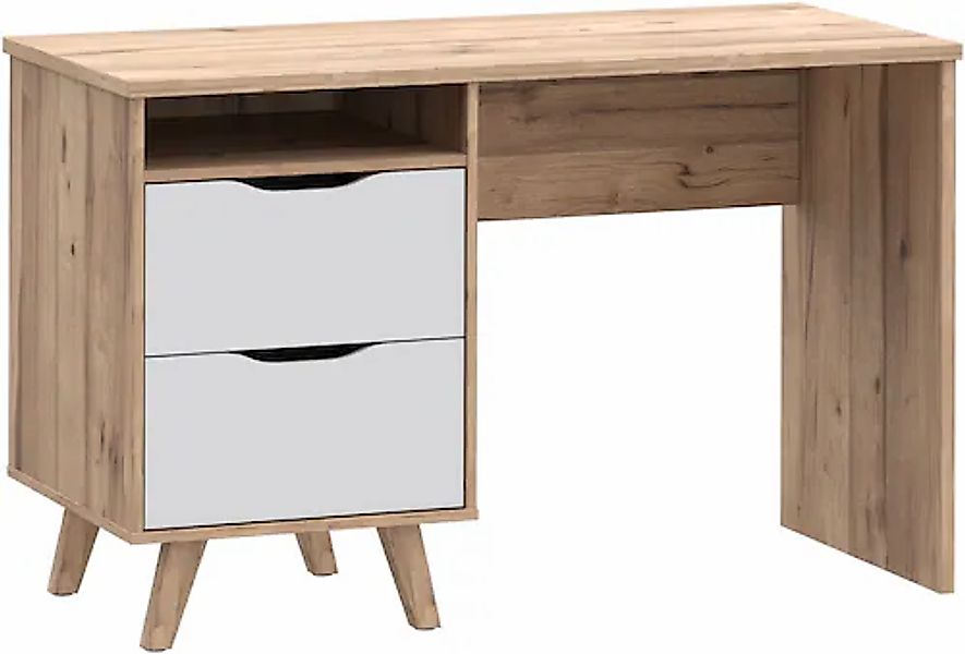 FORTE Schreibtisch B/H/T 119,7/73,5/52,7 cm, Grifflos günstig online kaufen