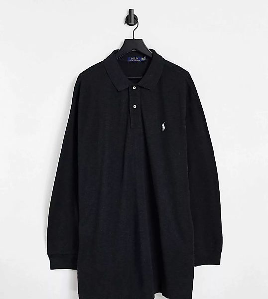 Polo Ralph Lauren – Big & Tall – Langärmliges Polohemd mit schmalem Schnitt günstig online kaufen
