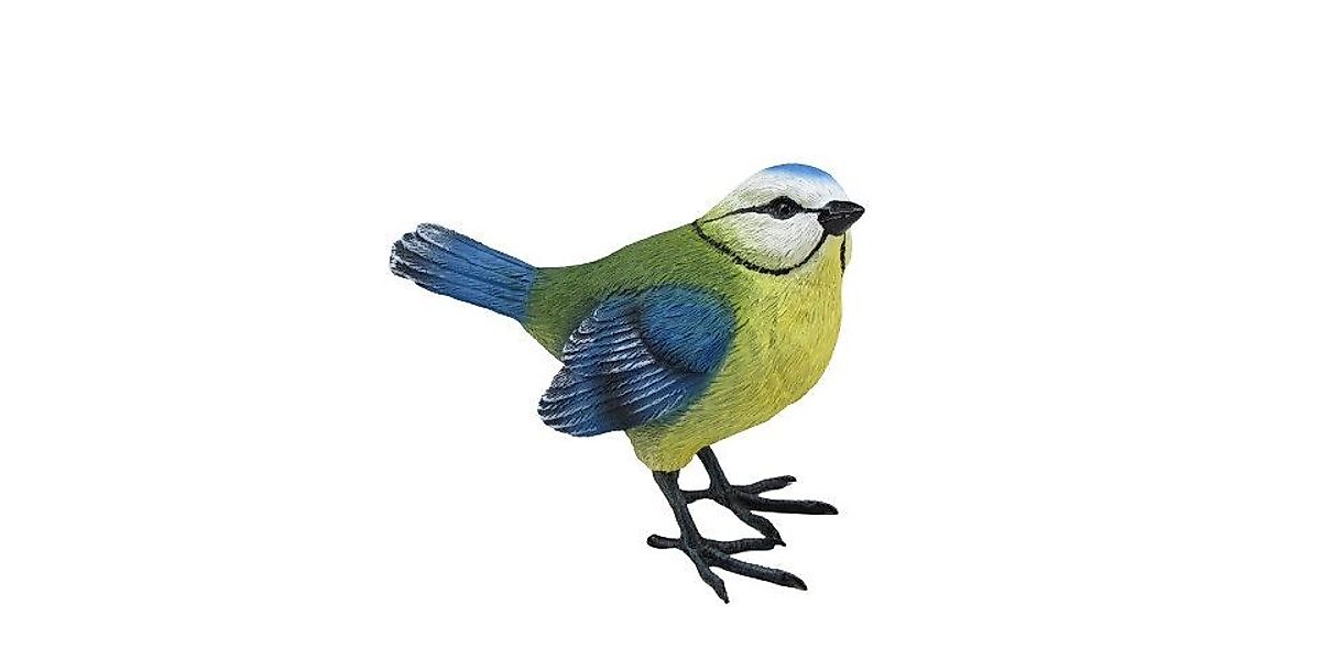 Figurendiscounter Gartenfigur Dekofigur Vogel 10,5 x 12 cm blau gelb blau günstig online kaufen