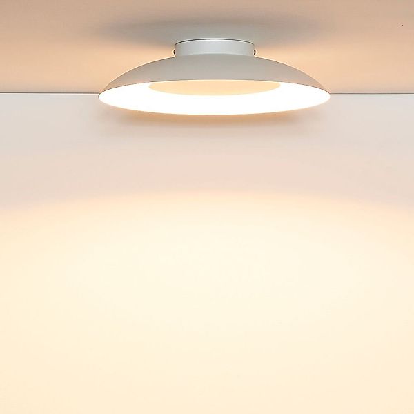 Runde Deckenleuchte Foskal in weiß, inkl. LED, Ø 345 mm günstig online kaufen