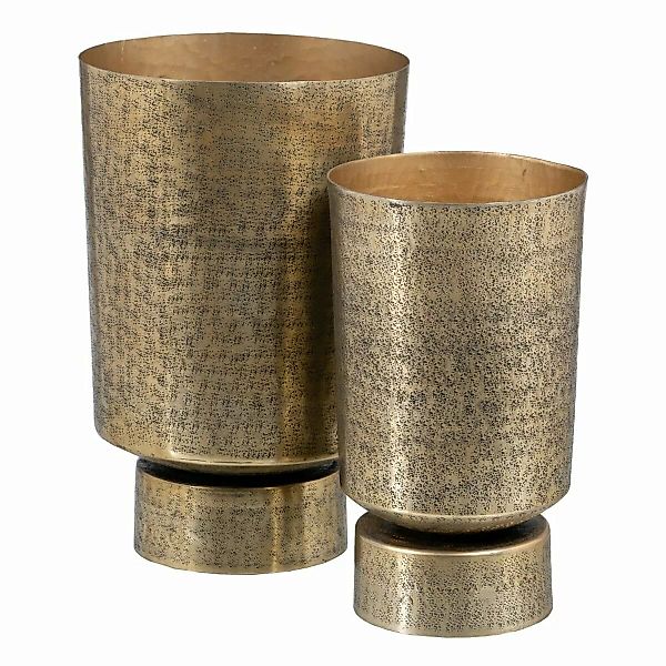 Vase Gold 30 X 30 X 48 Cm Aluminium (2 Stück) günstig online kaufen