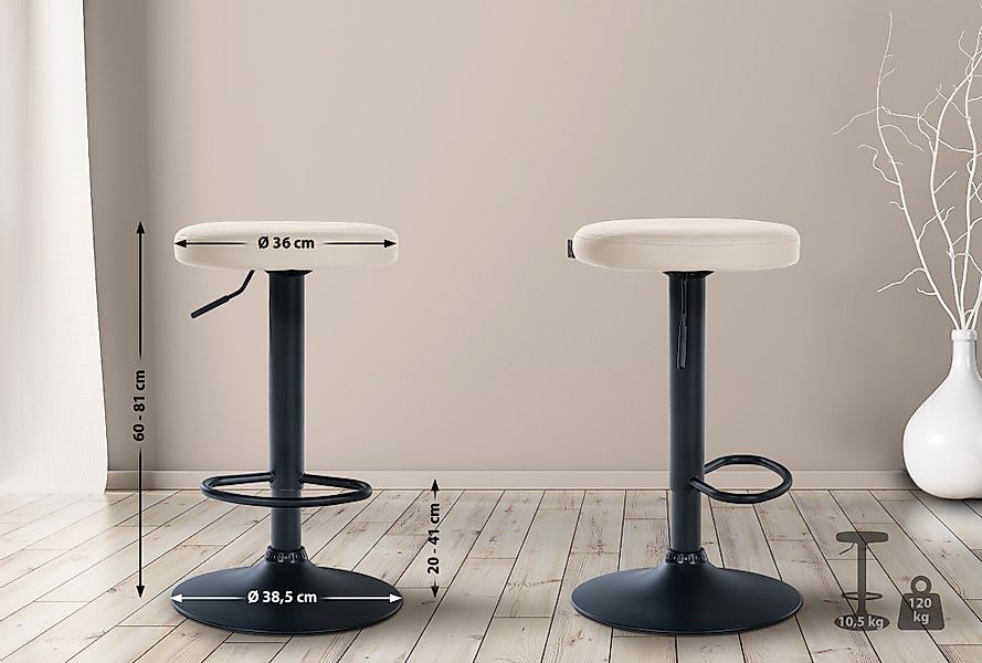CLP Barhocker Ponte Kunstleder (2er Set, günstig online kaufen