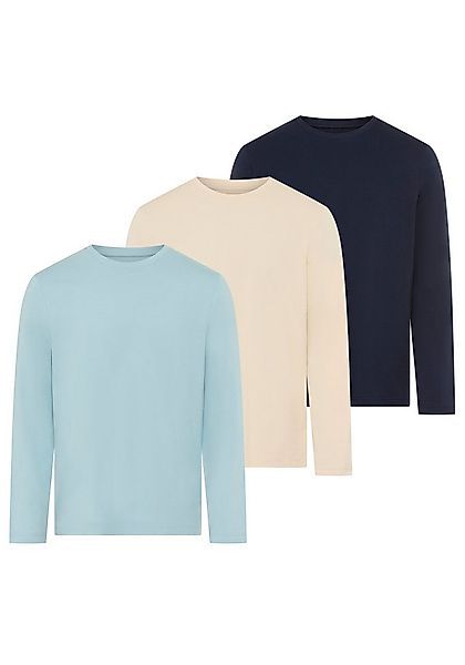 Man's World Langarmshirt neue Farbe ! (3er-Pack) Langarm, unifarben, aus Ba günstig online kaufen