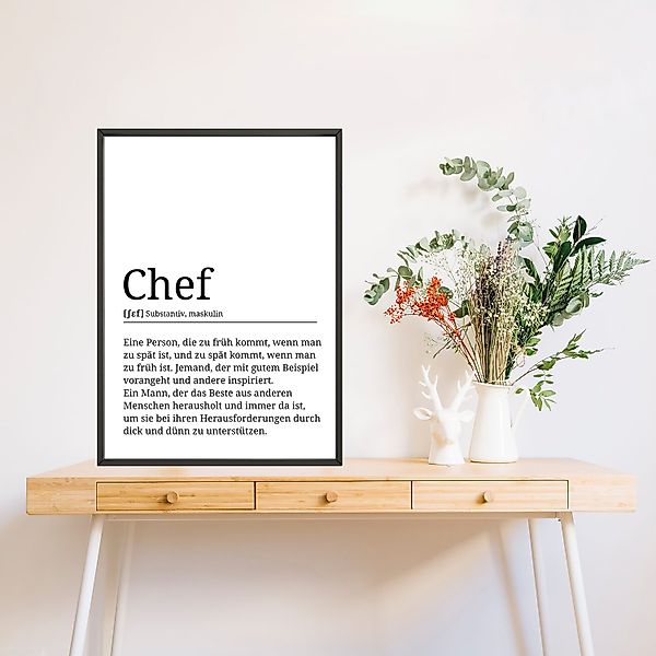 Tigerlino Poster Chef Definition Vorgesetzter Geschenk günstig online kaufen