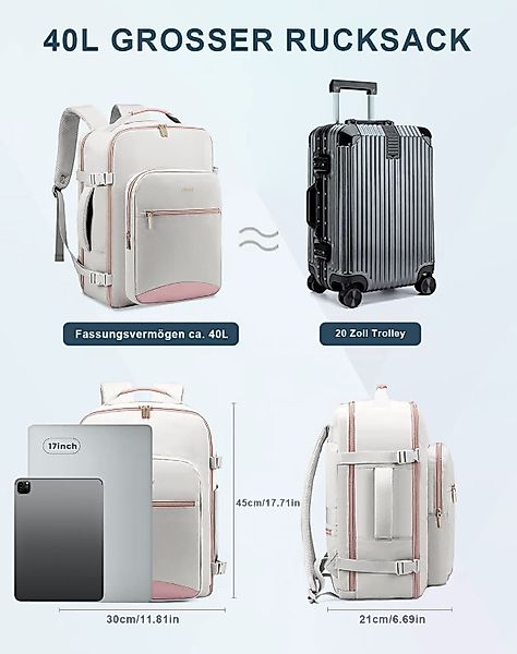 OKWISH Reiserucksack Laptoprucksack Freizeitrucksack Schulrucksack (Handgep günstig online kaufen
