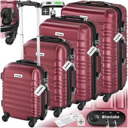 tectake Trolley Hartschalenkoffer-Set, 4 Rollen, 4-teilig günstig online kaufen