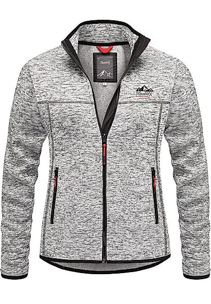 REPUBLIX Fleecejacke EBONY Damen Strickfleece Sweatjacke Zipper Fleecepullo günstig online kaufen