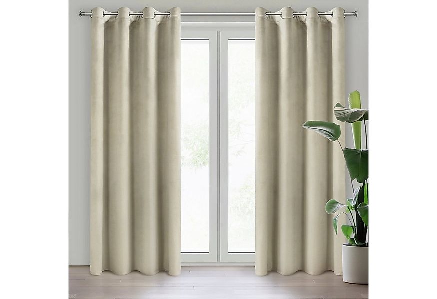 Eurofirany Vorhang Elegante Samtvorhänge 2er SET Ösen Blickdicht 140x250 cm günstig online kaufen