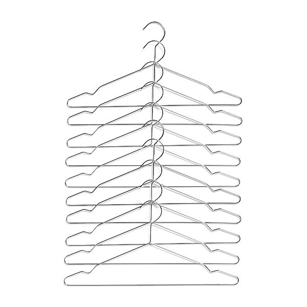 HAY - Hang Kleiderbügel Set 10 tlg. - silber/BxH 42x20cm günstig online kaufen