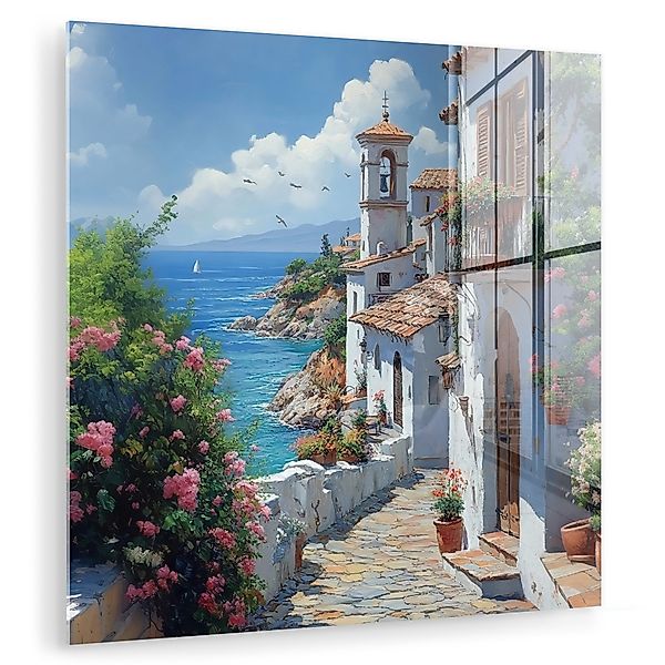 MuchoWow Acrylglasbild Häuser - Meer - günstig online kaufen