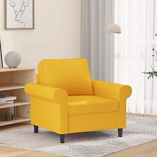Vidaxl 1-sitzer-sofa Hellgelb 60 Cm Stoff günstig online kaufen