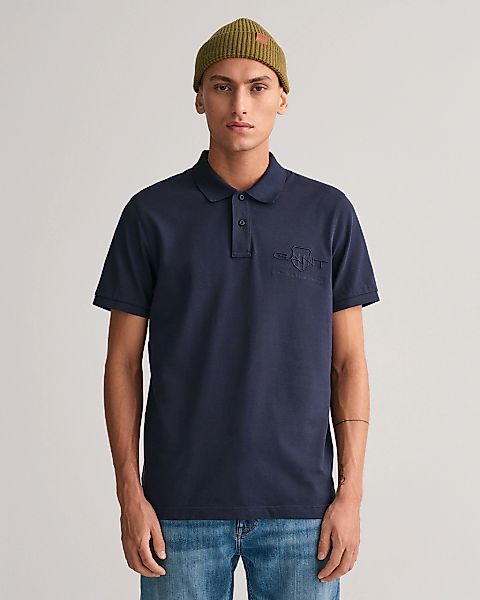 Gant Poloshirt "REG TONAL SHIELD SS RUGGER" Ton in Ton Stickerei auf der Br günstig online kaufen