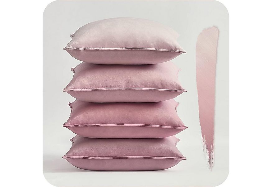 Interior by Hakito Dekokissen 4er Set Kissenbezüge inklusive Füllkissen Set günstig online kaufen