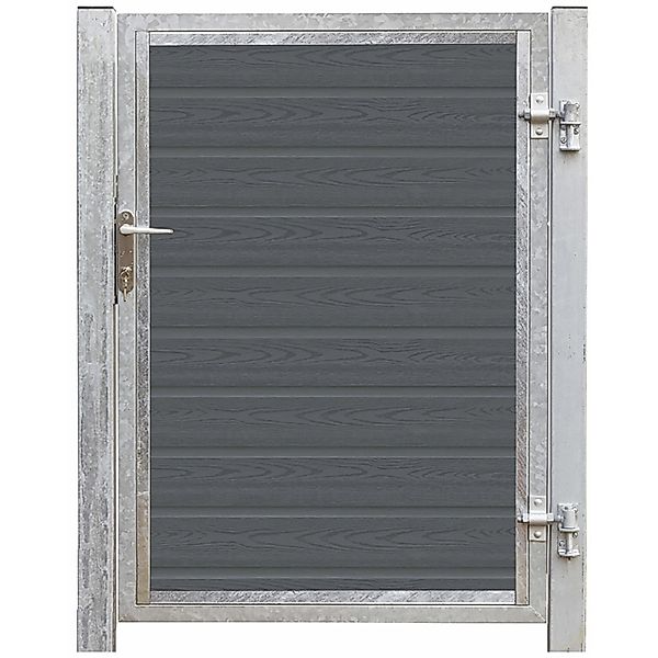 Einzeltor Artura WPC Schiefergrau DIN R 115 cm x 135 cm Pfosten verzinkt günstig online kaufen