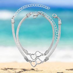 KARMA Schmuckset Fußkettchen und Armband Silber günstig online kaufen