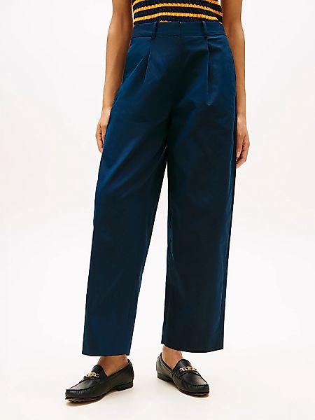 Tommy Hilfiger Chinohose "COTTON BARREL PLEATED CHINO" Baumwollmix, Mid Ris günstig online kaufen