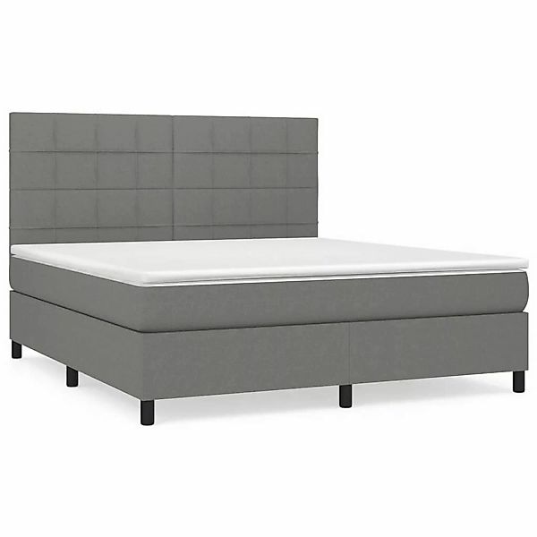 vidaXL Boxspringbett mit Matratze Dunkelgrau 180x200 cm Stoff1400372 günstig online kaufen