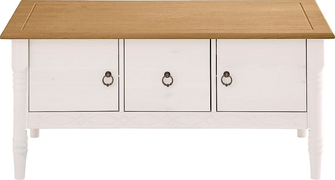 Home affaire Couchtisch Indra, aus massiver Kiefer, FSC®, mit Stauraum, dez günstig online kaufen