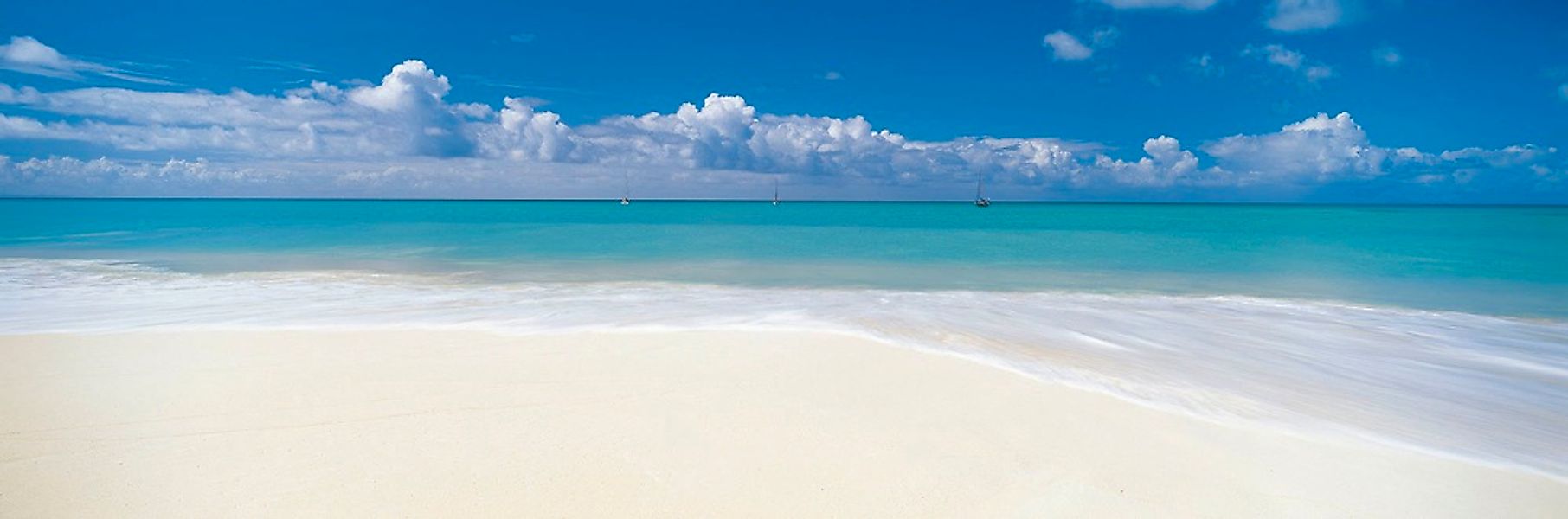 Komar Fototapete »Deserted Beach - Größe 368 x 127 cm«, bedruckt, Wohnzimme günstig online kaufen