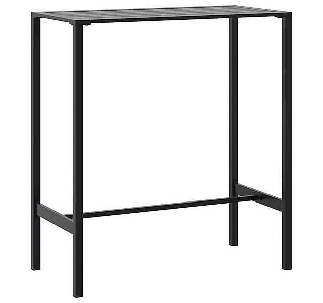 vidaXL Gartentisch Bartisch Schwarz 100x50x110 cm Pulverbeschichteter Stahl günstig online kaufen