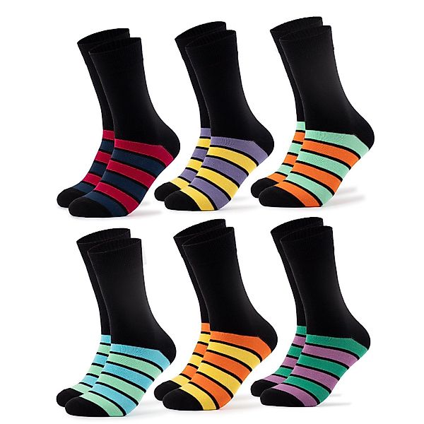 OCCULTO Basicsocken Herren Bunte Socken 6er günstig online kaufen