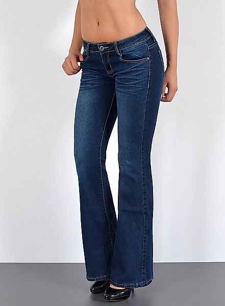 ESRA Bootcut-Jeans Damen Schlaghose Bootcut Jeans Damen Stretch Hose bis Üb günstig online kaufen