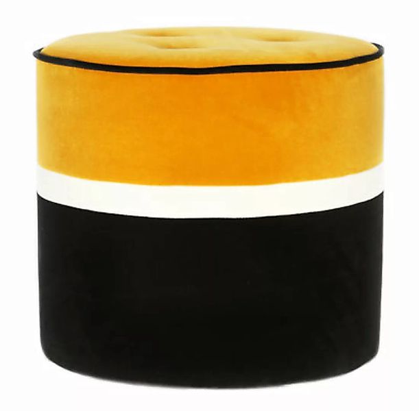 Sitzkissen Léo Small textil gelb / Ø 42 cm x H 43 cm - Velours - Maison Sar günstig online kaufen