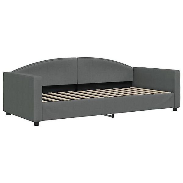 vidaXL Gästebett Tagesbett Dunkelgrau 90x200 cm Stoff Gästebett Gästecouch günstig online kaufen