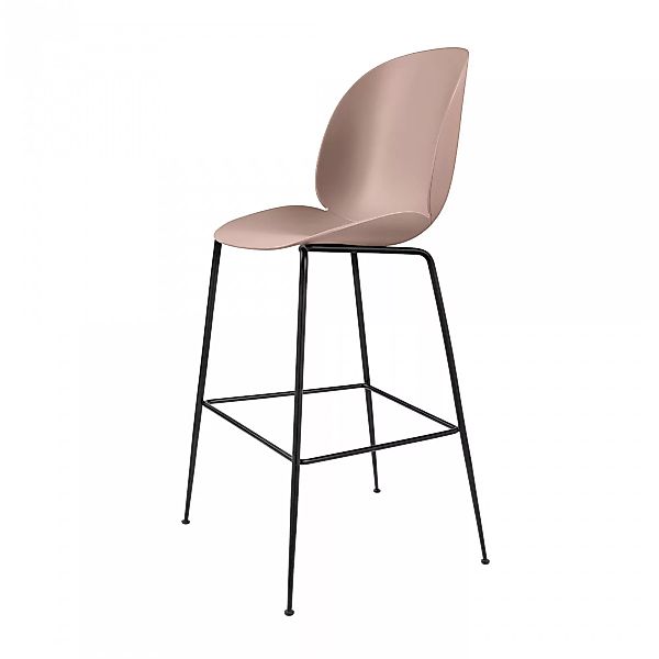 Gubi - Beetle Bar Chair Barhocker Schwarz 118cm - süßes pink/Sitz Polypropy günstig online kaufen