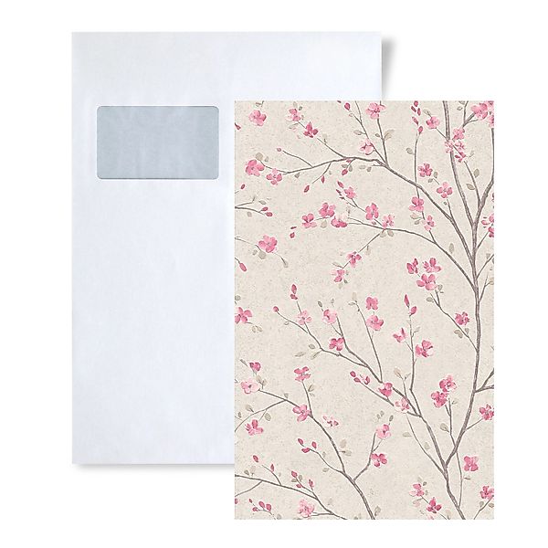 PROFHOME 1 MUSTERSTÜCK S-379121-GU DIN A4 MUSTER der Floral Tapete günstig online kaufen