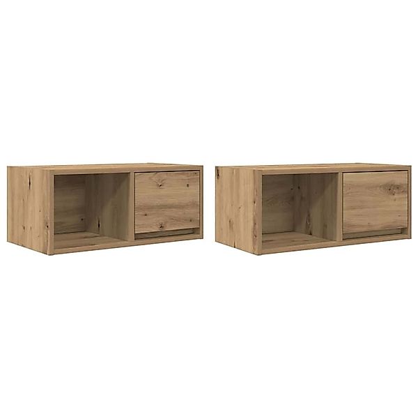 vidaXL TV-Schränke 2 Stk Artisan-Eiche 60x31x25,5 cm Holzwerkstoff 861453 günstig online kaufen