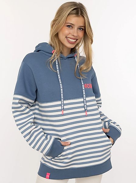Zwillingsherz Hoodie ""Moin Streifen"", Stickerei, Kapuze mit bedruckter Ko günstig online kaufen