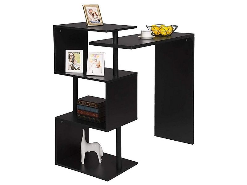 Woltu Bartisch (1-St), Stehtisch mit 3 Ablageflächen, aus Metall & MDF günstig online kaufen